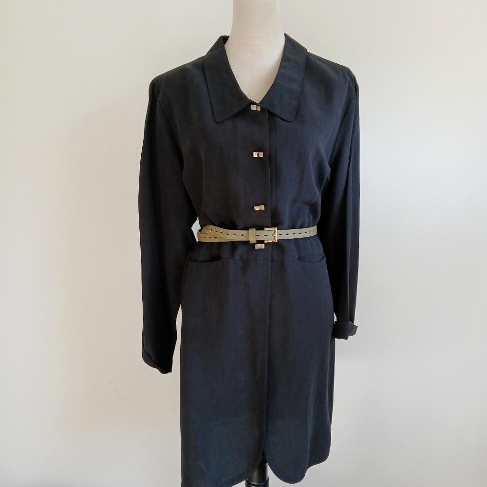 Vintage - J. jill - Mother-of-Pearl - Buttons - Black - Jacket - Size XL